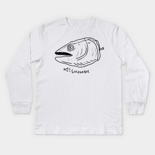 Cool Fish head Kids Long Sleeve T-Shirt